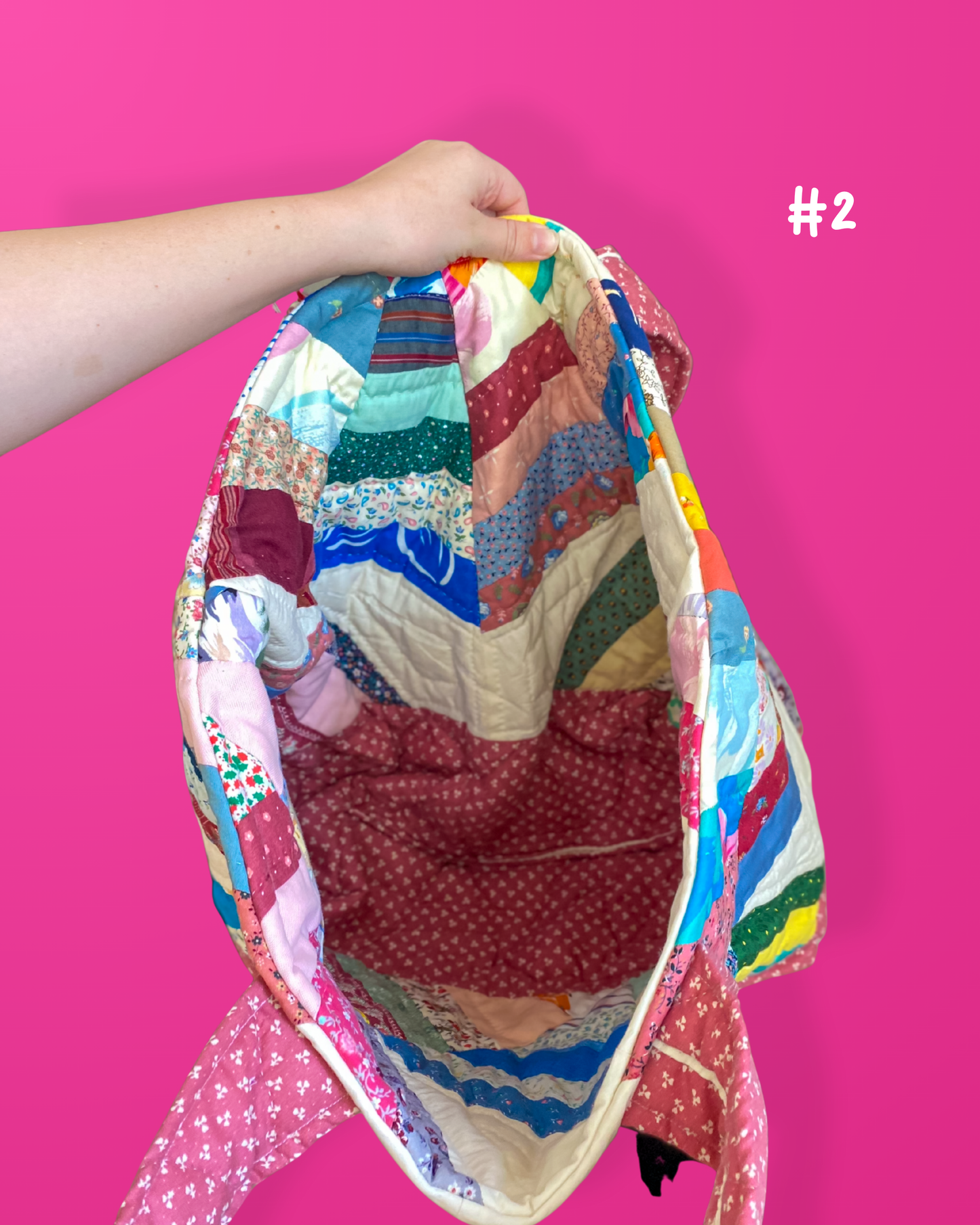 Upcycled Quilt Tote Bag - One of a Kind