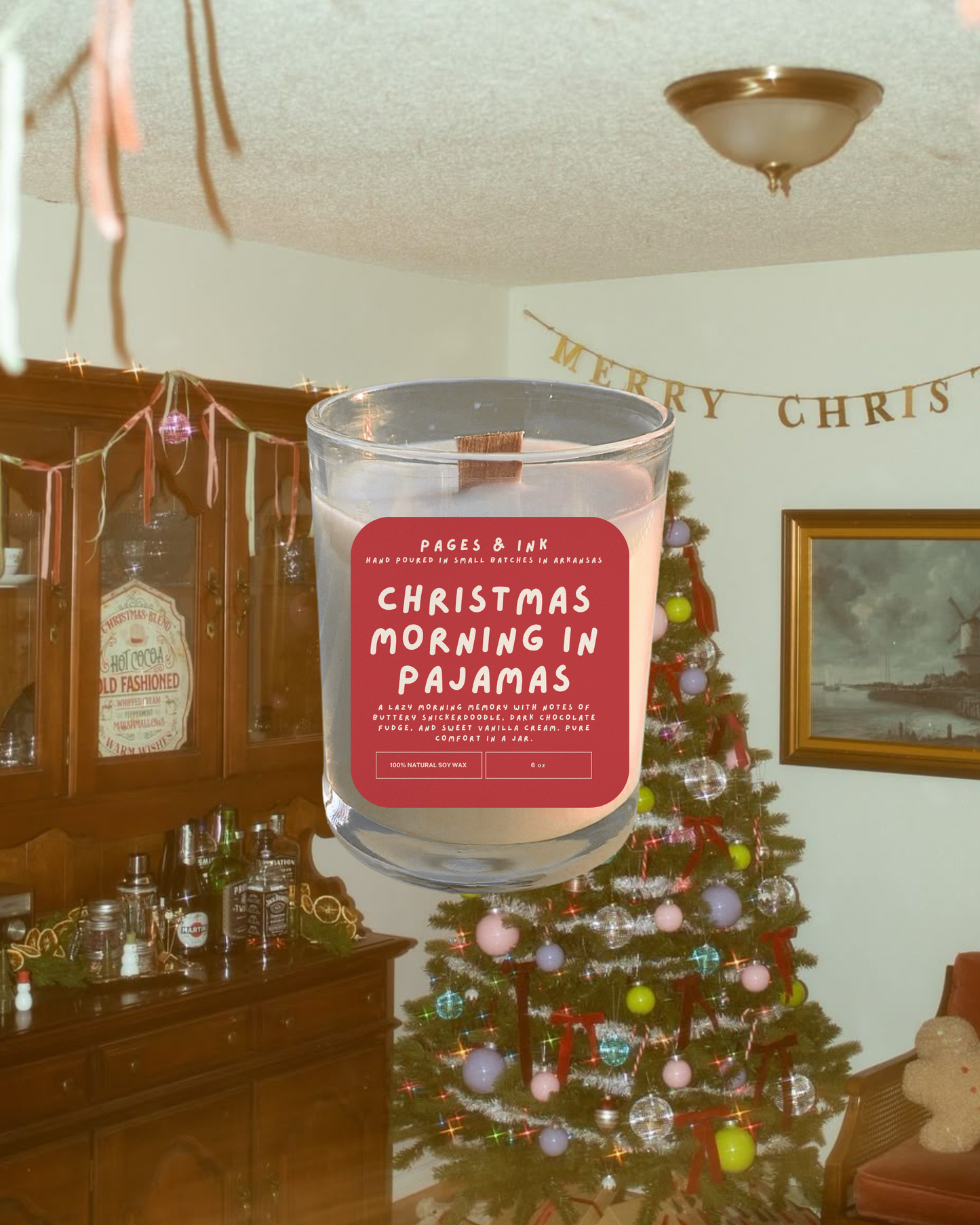 Christmas Morning in Pajamas: Snickerdoodle & Chocolate Candle