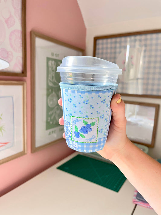 Blueberry Patchwork Coffee/Drink Sleeve