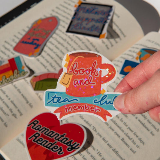 Book and Tea Club Member Sticker