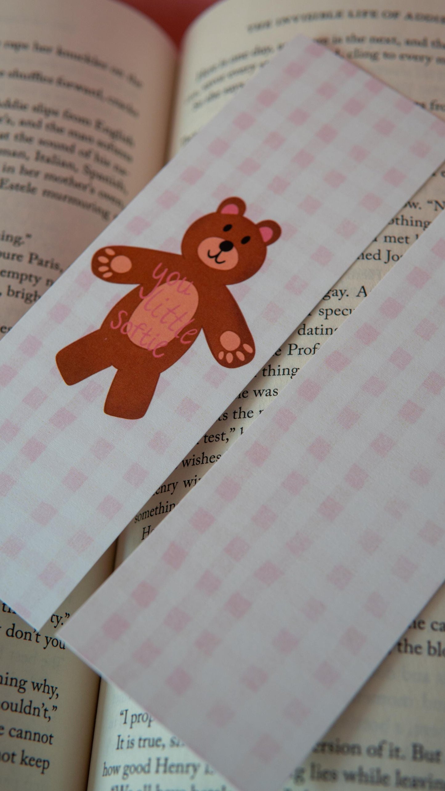 Teddy Bear Bookmark – "You Little Softie"