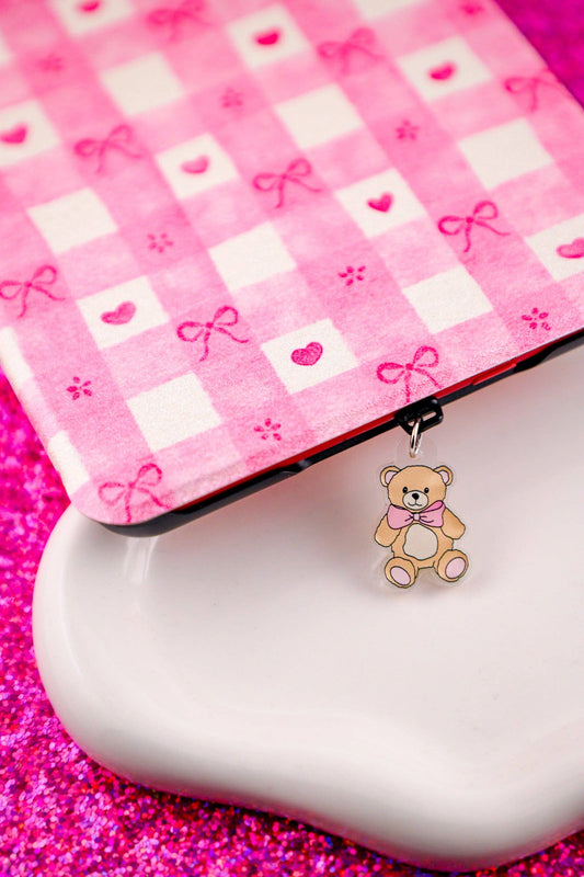 Teddy Bear E-Reader Charm