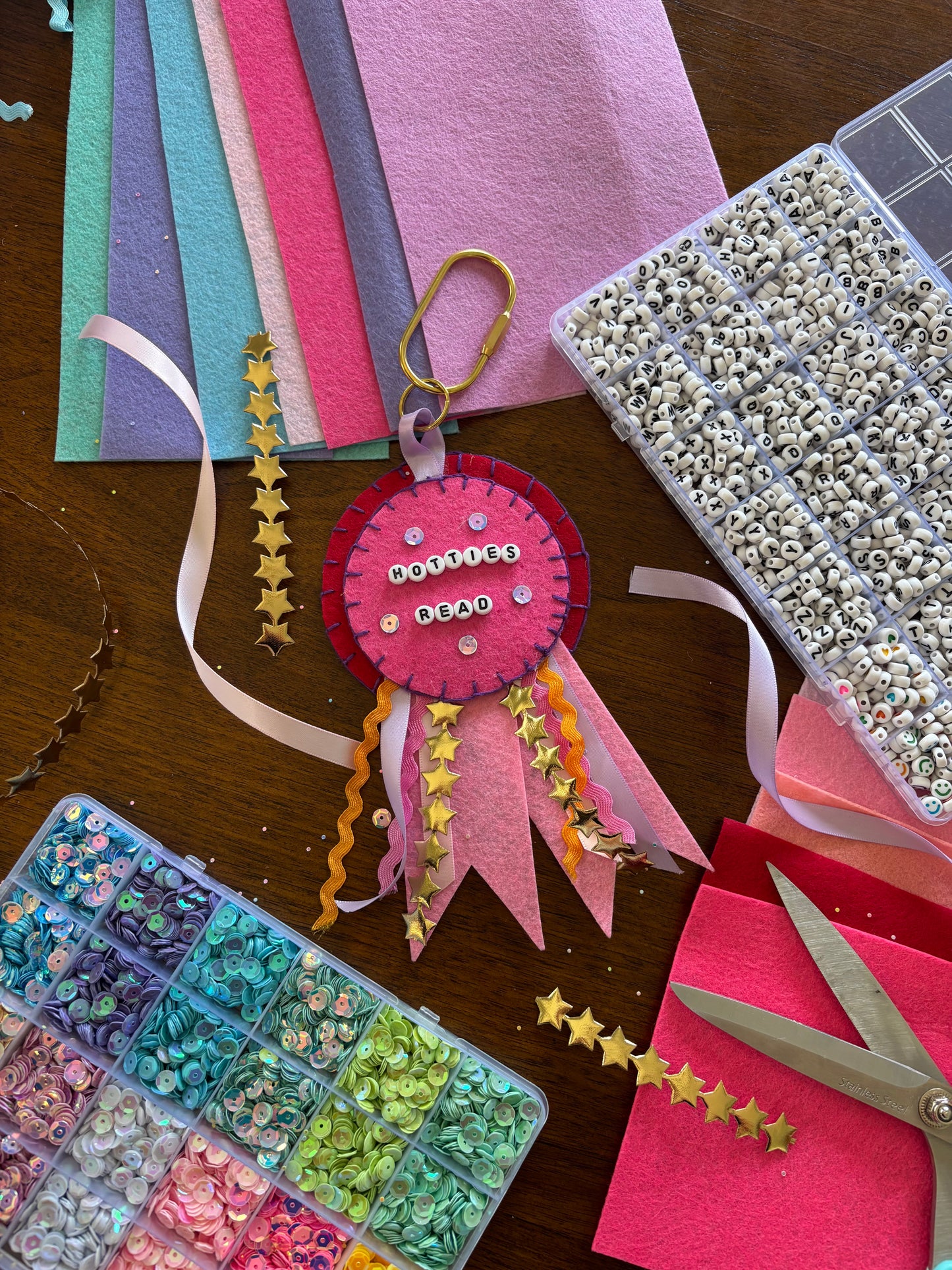 Felt Ribbon Badge Keychains - Kickoff Night