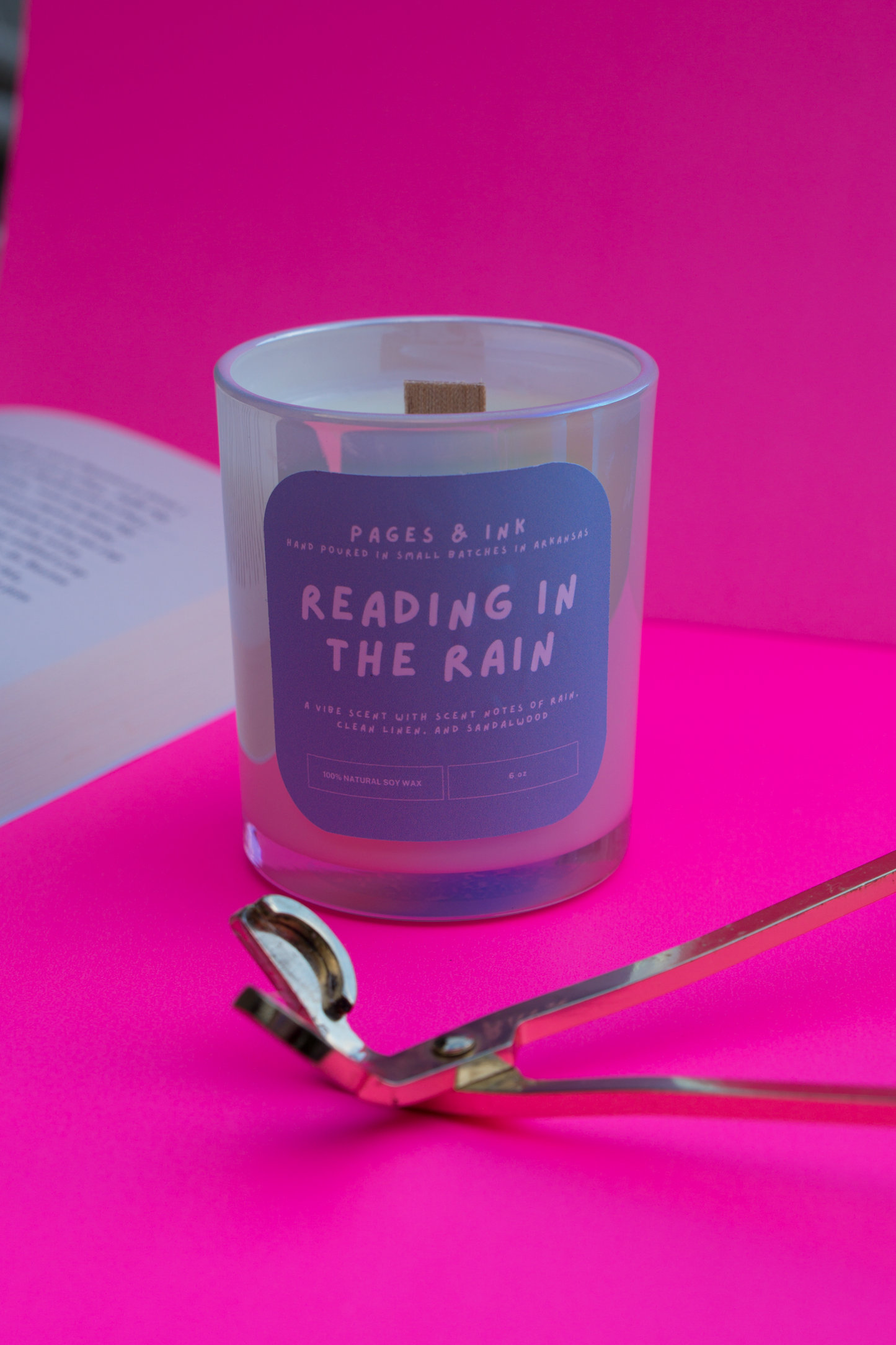 Reading in the Rain: Cotton & Rain Water Candle