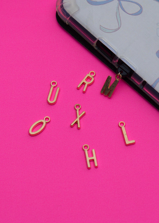 Gold-Plated Initials Kindle Charm