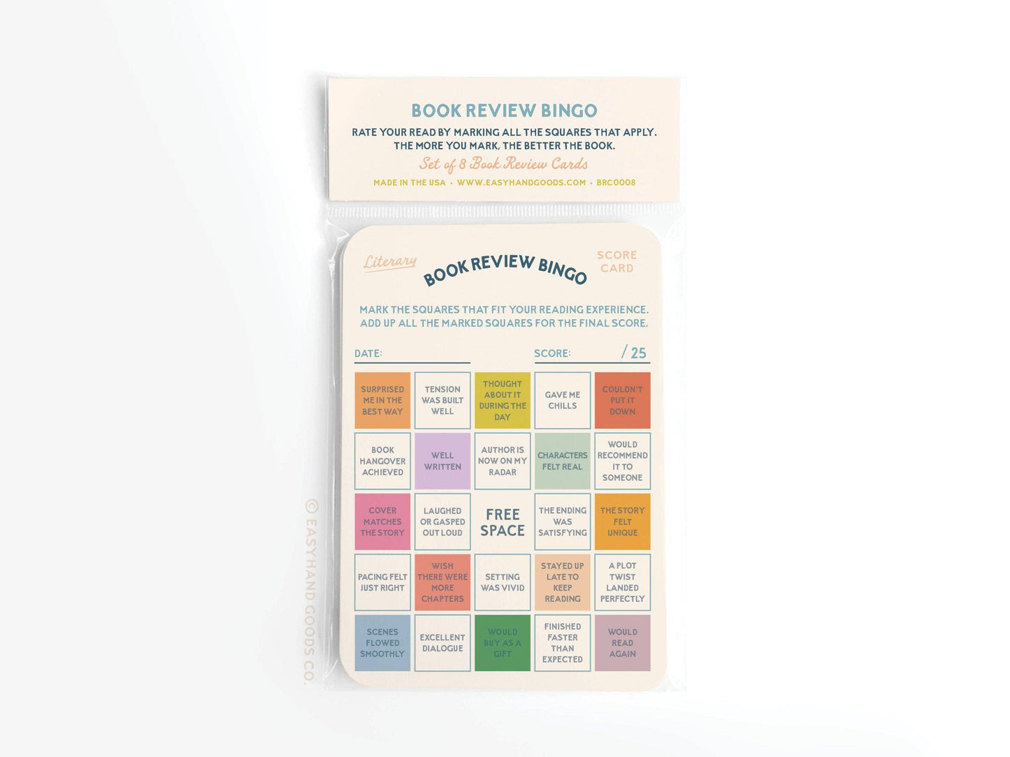 Book Review Bingo Card Set