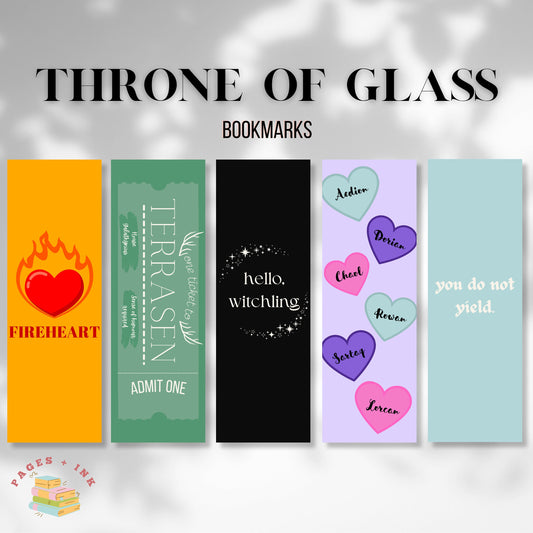 Throne of Glass Bookmarks