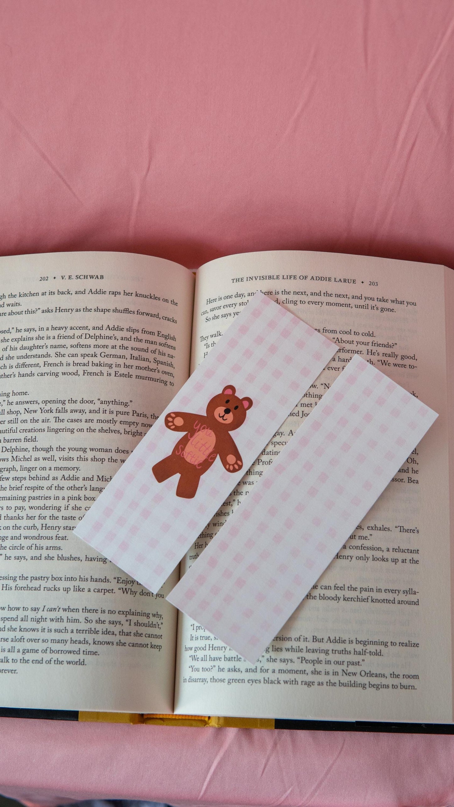 Teddy Bear Bookmark – "You Little Softie"