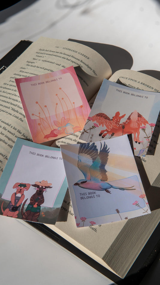 Flying Deer Bookplate Stickers