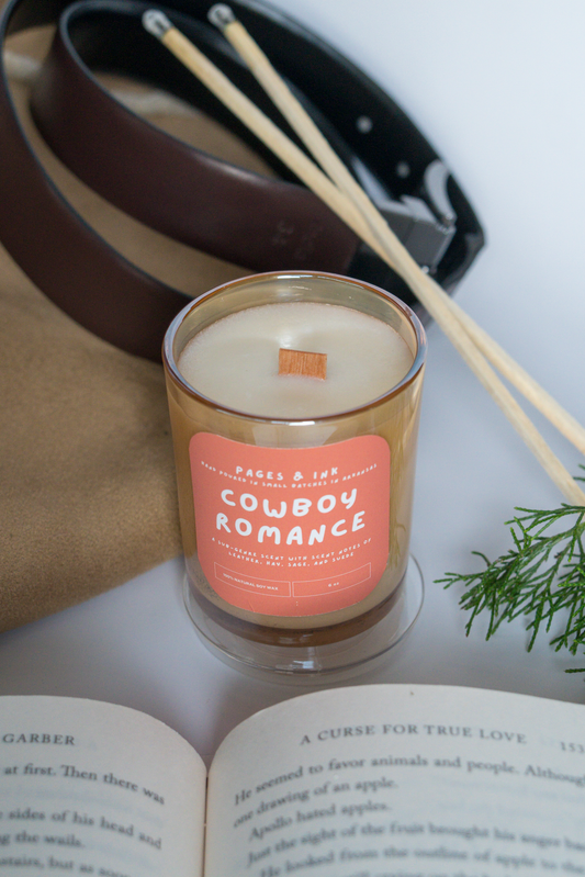 Cowboy Romance: Leather & Suede Candle