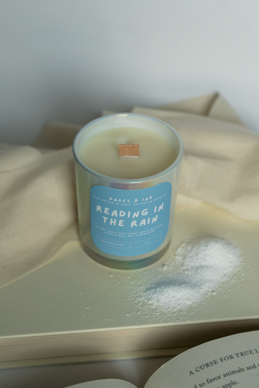 Reading in the Rain: Cotton & Rain Water Candle