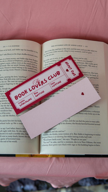 Book Lover Club Bookmark