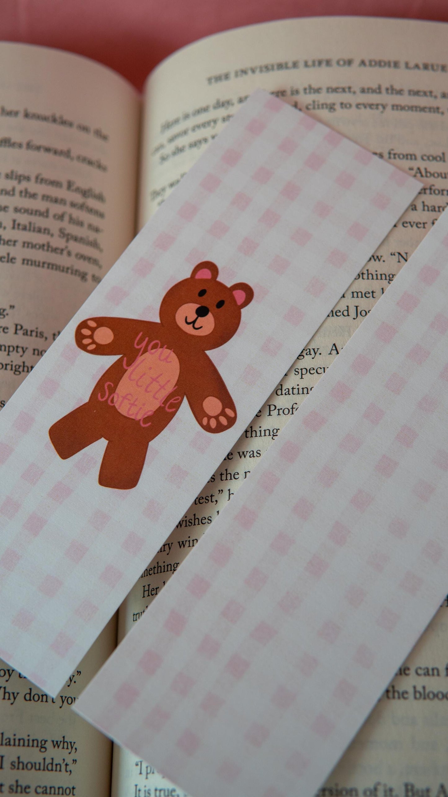 Teddy Bear Bookmark – "You Little Softie"