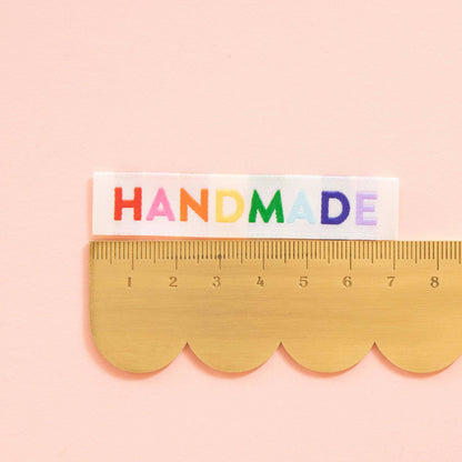 Handmade Woven Sewing Labels - Rainbow Colors