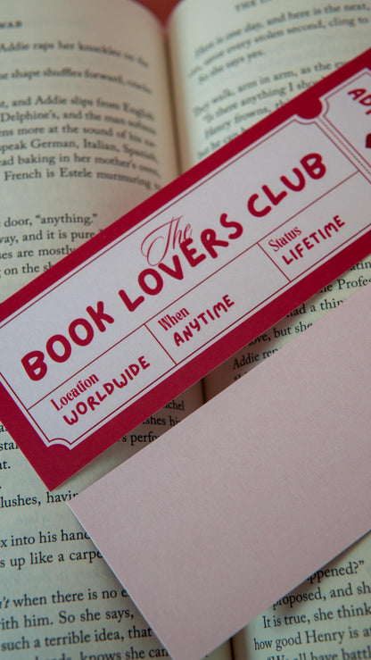Book Lover Club Bookmark