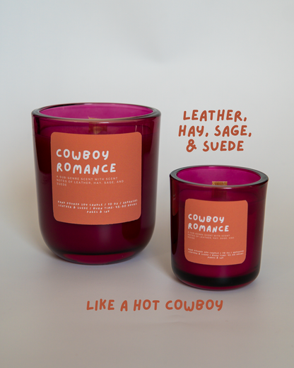 Cowboy Romance: Leather & Suede Candle
