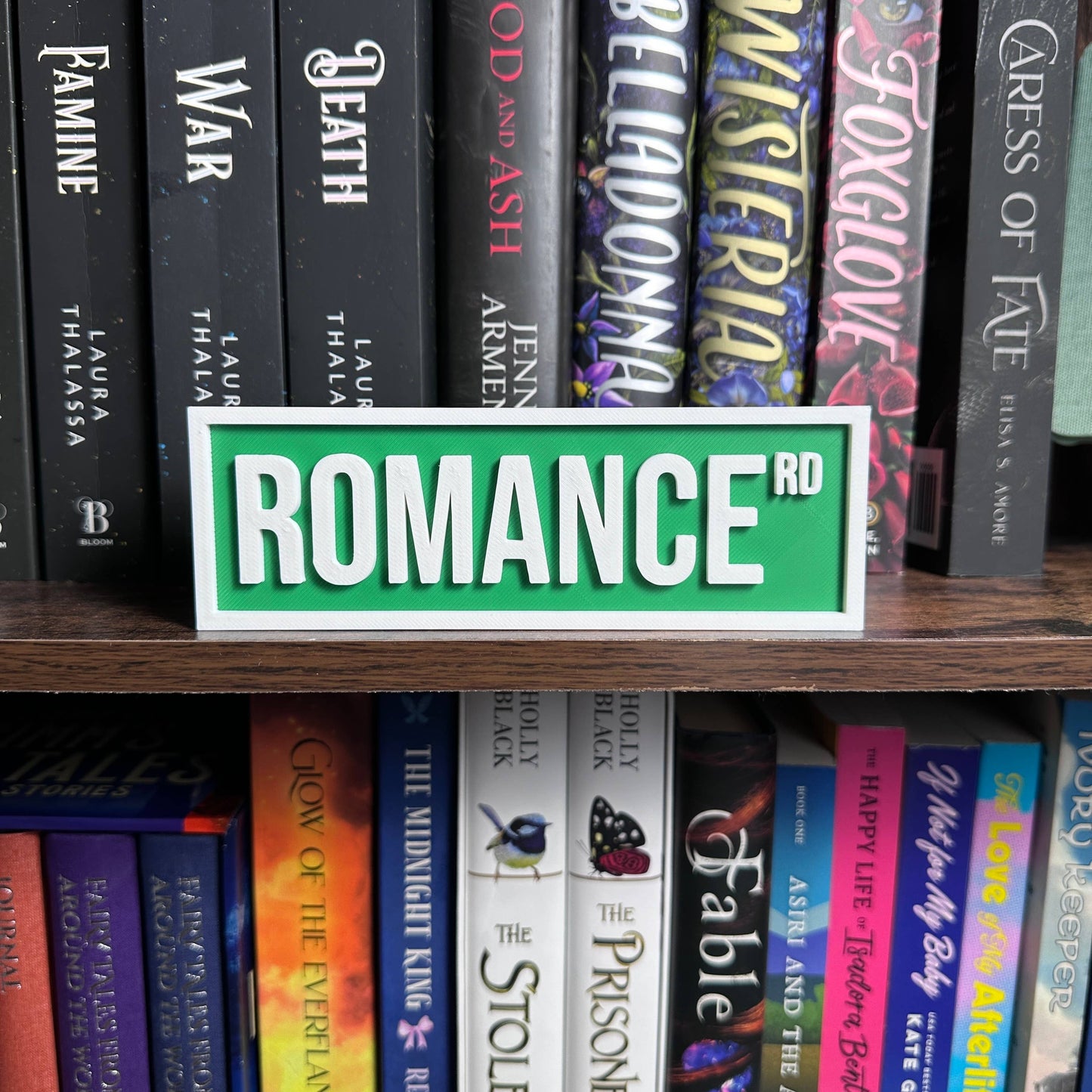 Romance Street Sign | Bookshelf Decor