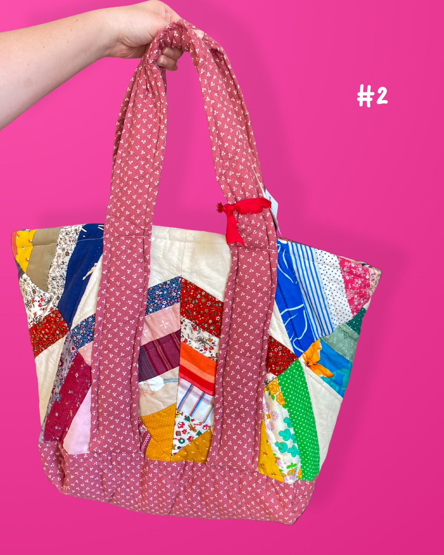 Upcycled Quilt Tote Bag - One of a Kind