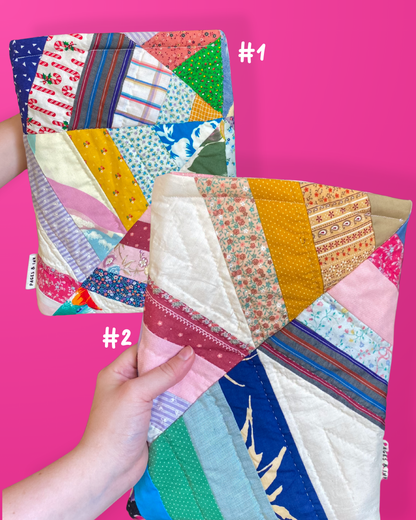 Upcycled Quilt Book Sleeve - One of a Kind