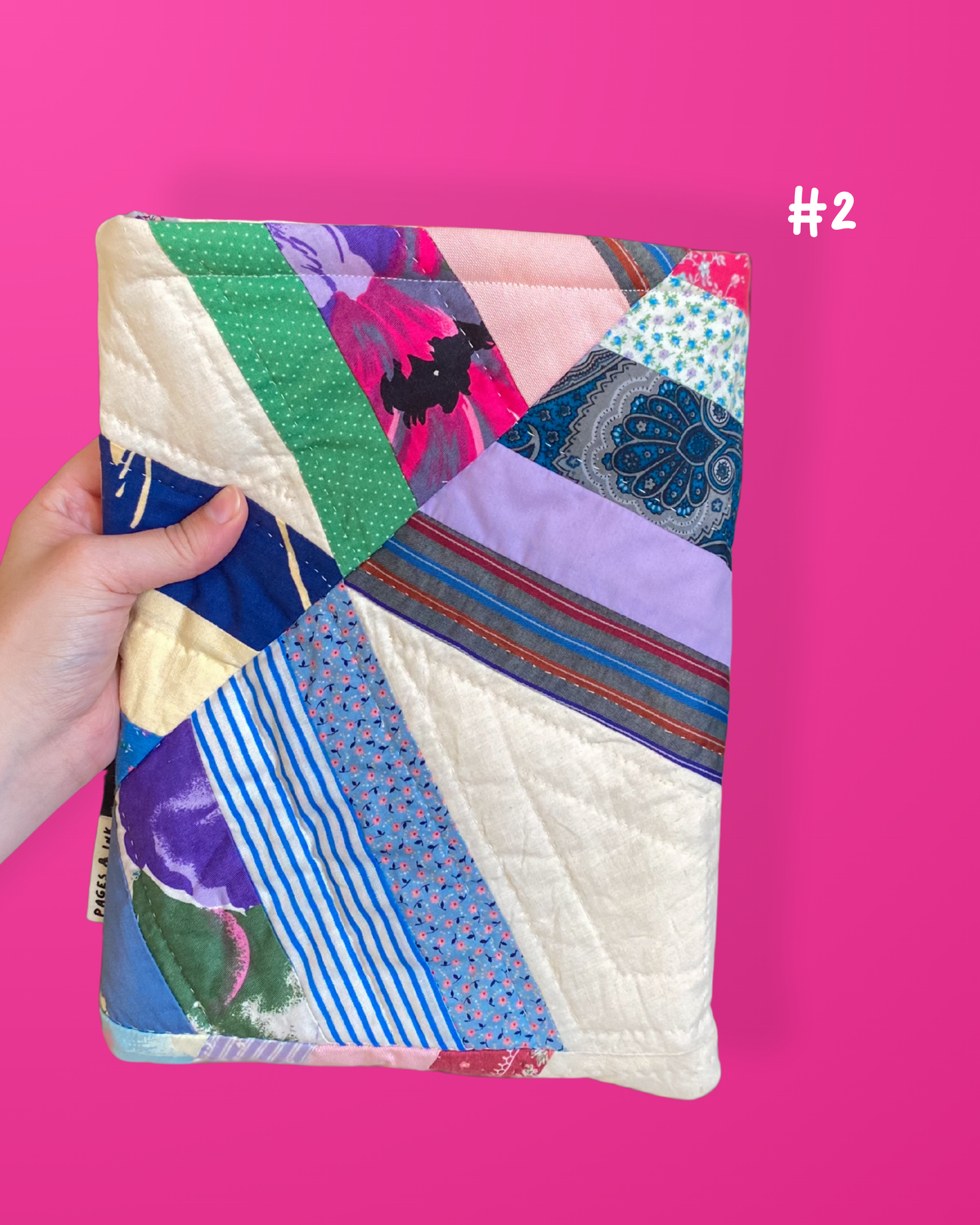 Upcycled Quilt Book Sleeve - One of a Kind