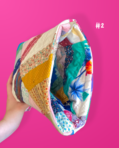 Upcycled Quilt Book Sleeve - One of a Kind