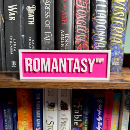 Romantasy Street Sign | Bookshelf Decor