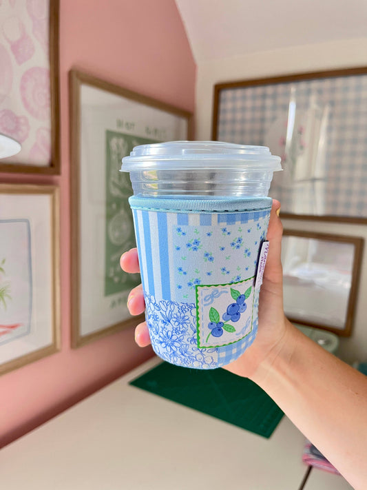 Blueberry Patchwork Coffee/Drink Sleeve
