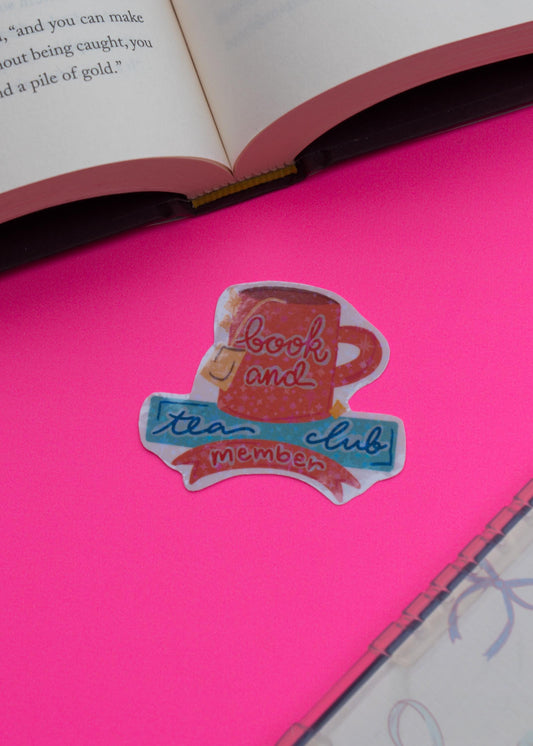 Book and Tea Club Member Sticker