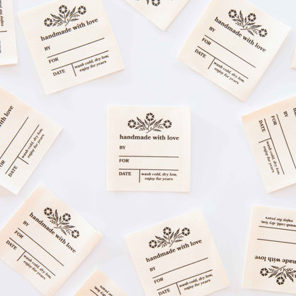 Vintage Handmade with Love Organic Cotton Write-In Labels