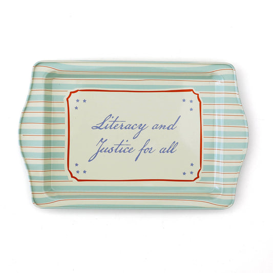 Literacy and Justice for All Trinket Tray