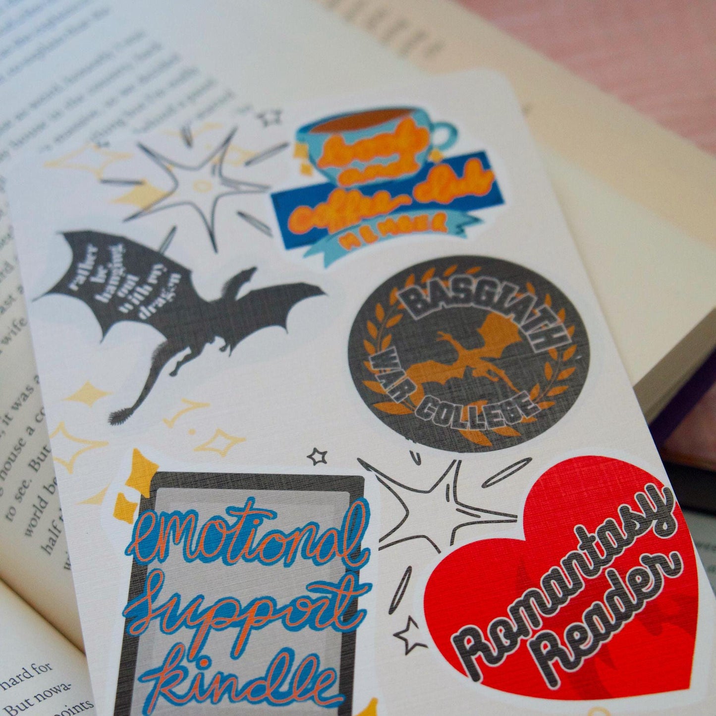 Fantasy & Romantasy Faux Sticker Kindle Case Insert