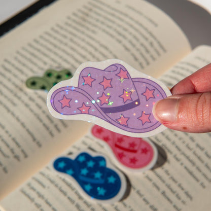 Holographic Cowboy Romance Sticker