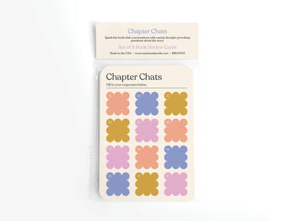 Chapter Chats Book Review Card Set