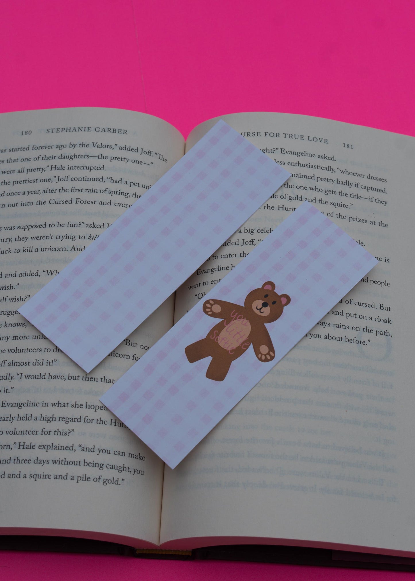 Teddy Bear Bookmark – "You Little Softie"