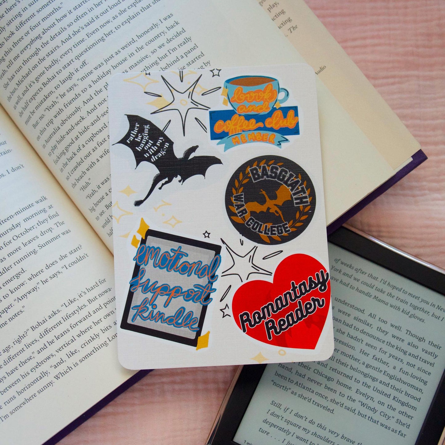 Fantasy & Romantasy Faux Sticker Kindle Case Insert