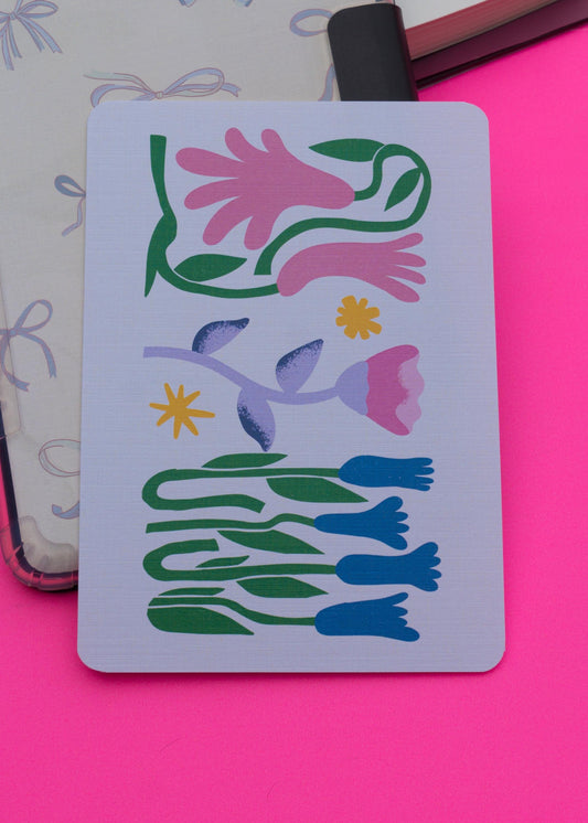 Bright Curvy Flowers Kindle Case Insert