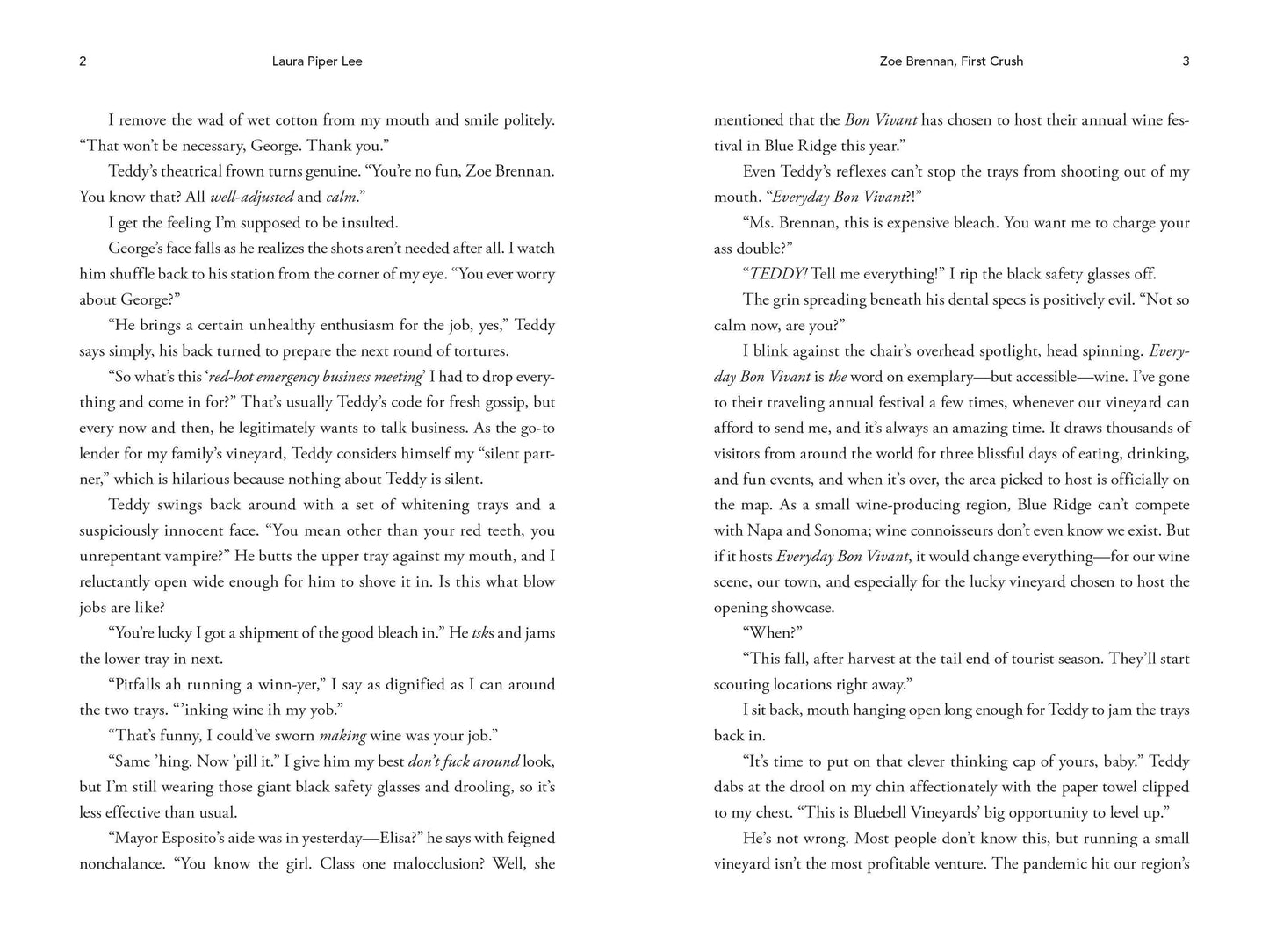 Zoe Brennan, First Crush by Laura Piper Lee