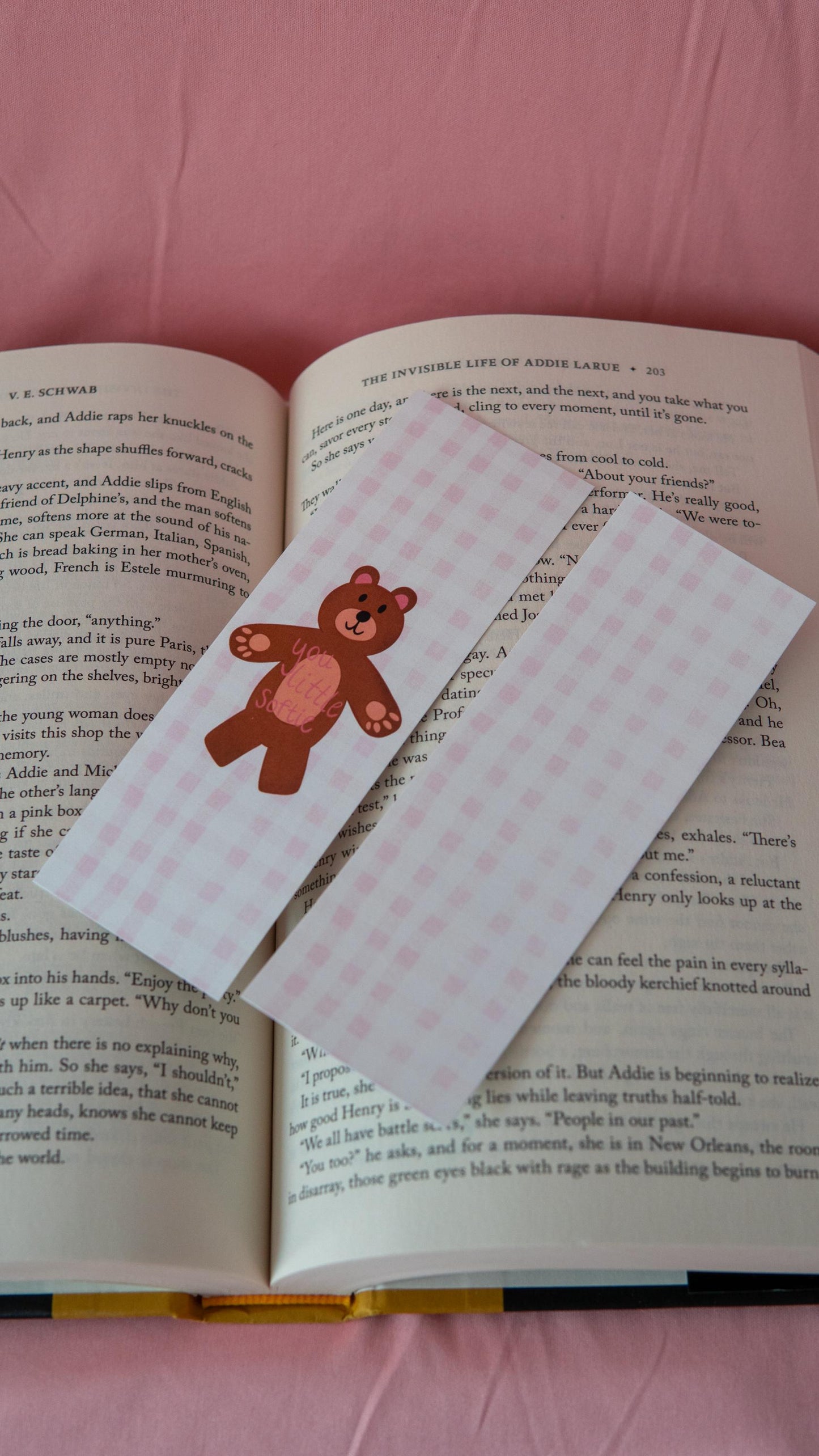 Teddy Bear Bookmark – "You Little Softie"