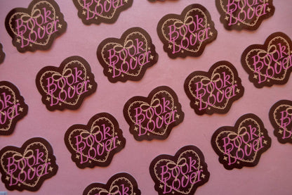 Brown Book Lover Sticker