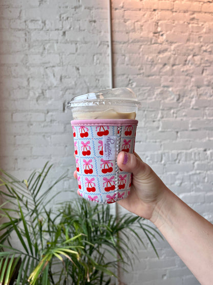 Bow Cherry Coffee Sleeve