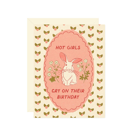 Hot Girls Cry on Their Birthday Greeting Card