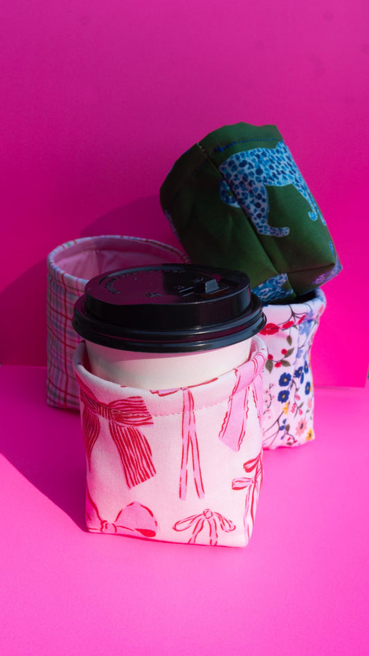 Hand-Sewn Quilted Coffee Cozy