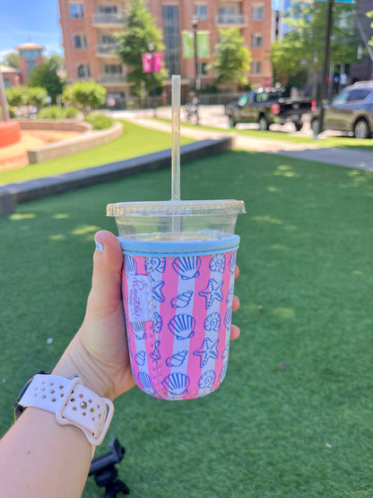 Shoreline Stripes Iced Coffee Sleeve