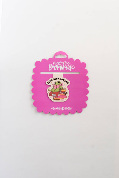 Toad-ally Booked Magnetic Bookmark – Cute Frog Reader Gift