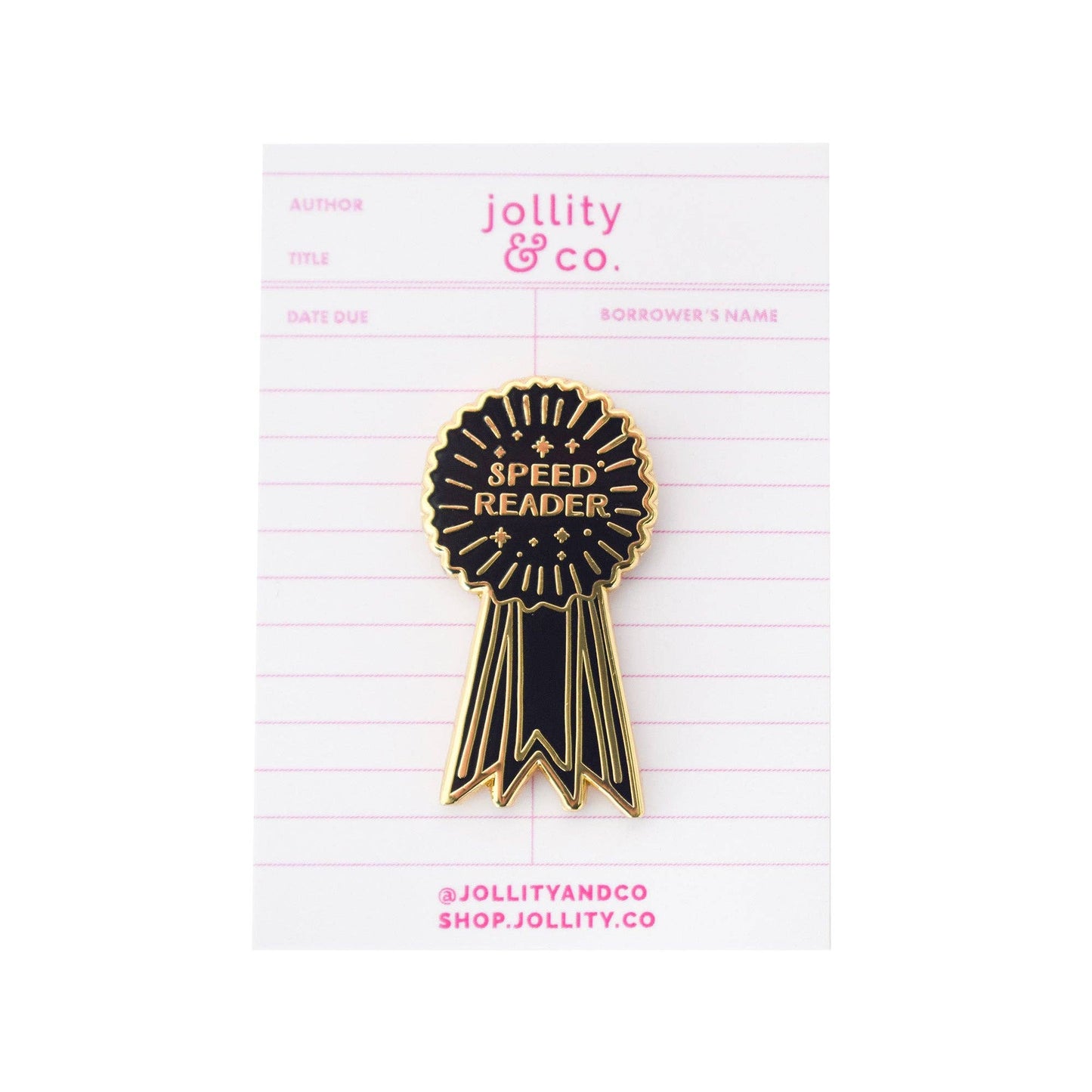 Speed Reader Prize Ribbon Enamel Pin