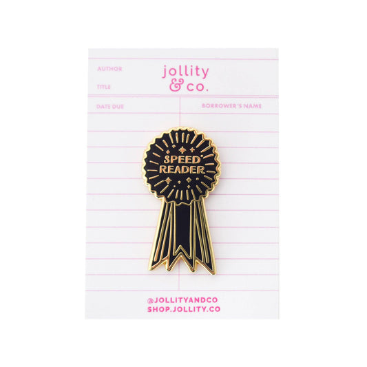 Speed Reader Prize Ribbon Enamel Pin