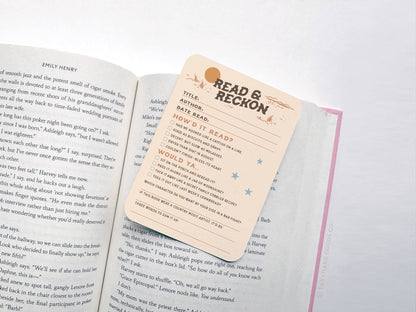 Read & Reckon Book Review Card Set