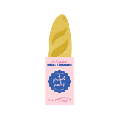 La Baguette Brass Bookmark