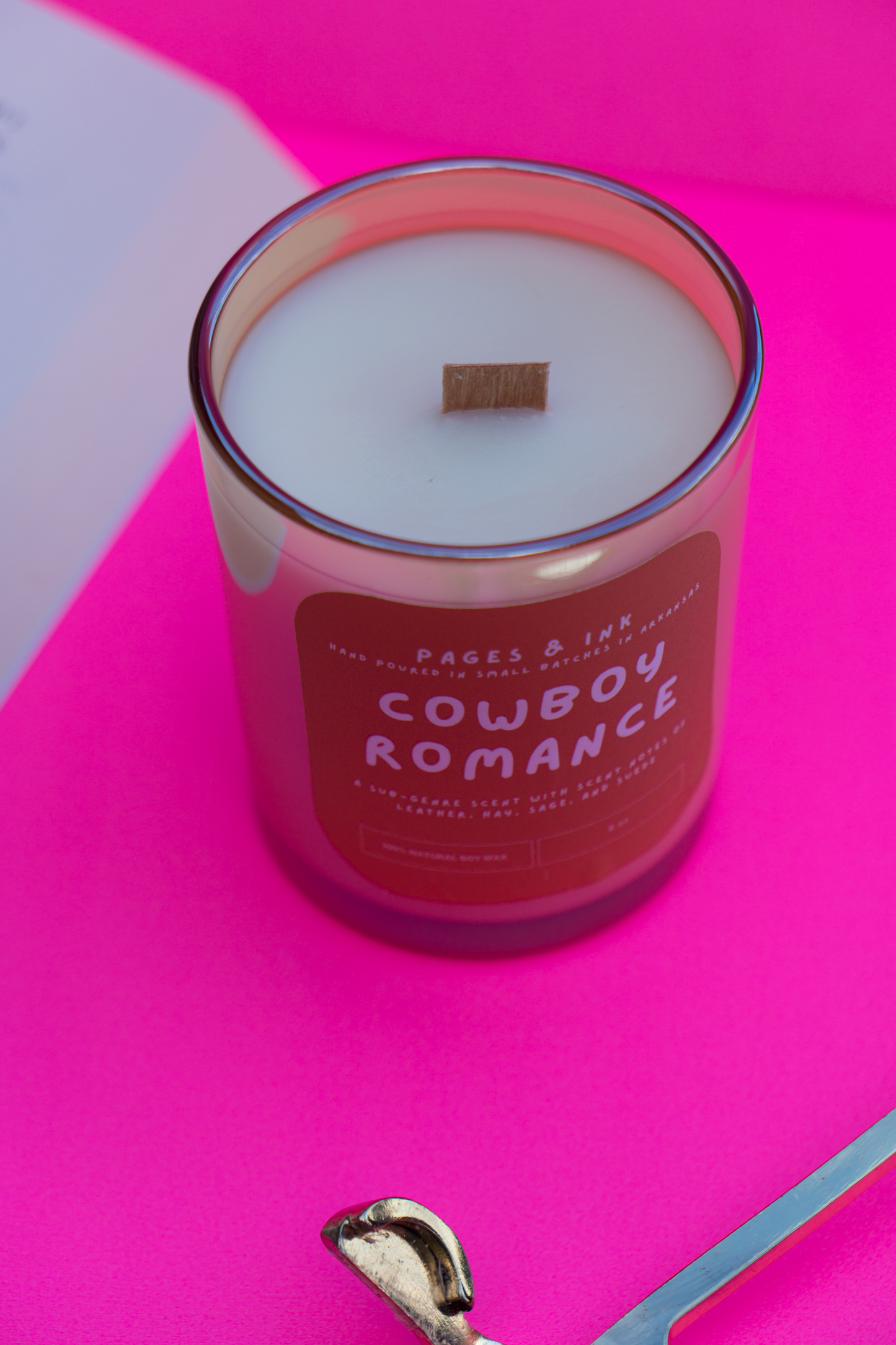 Cowboy Romance: Leather & Suede Candle