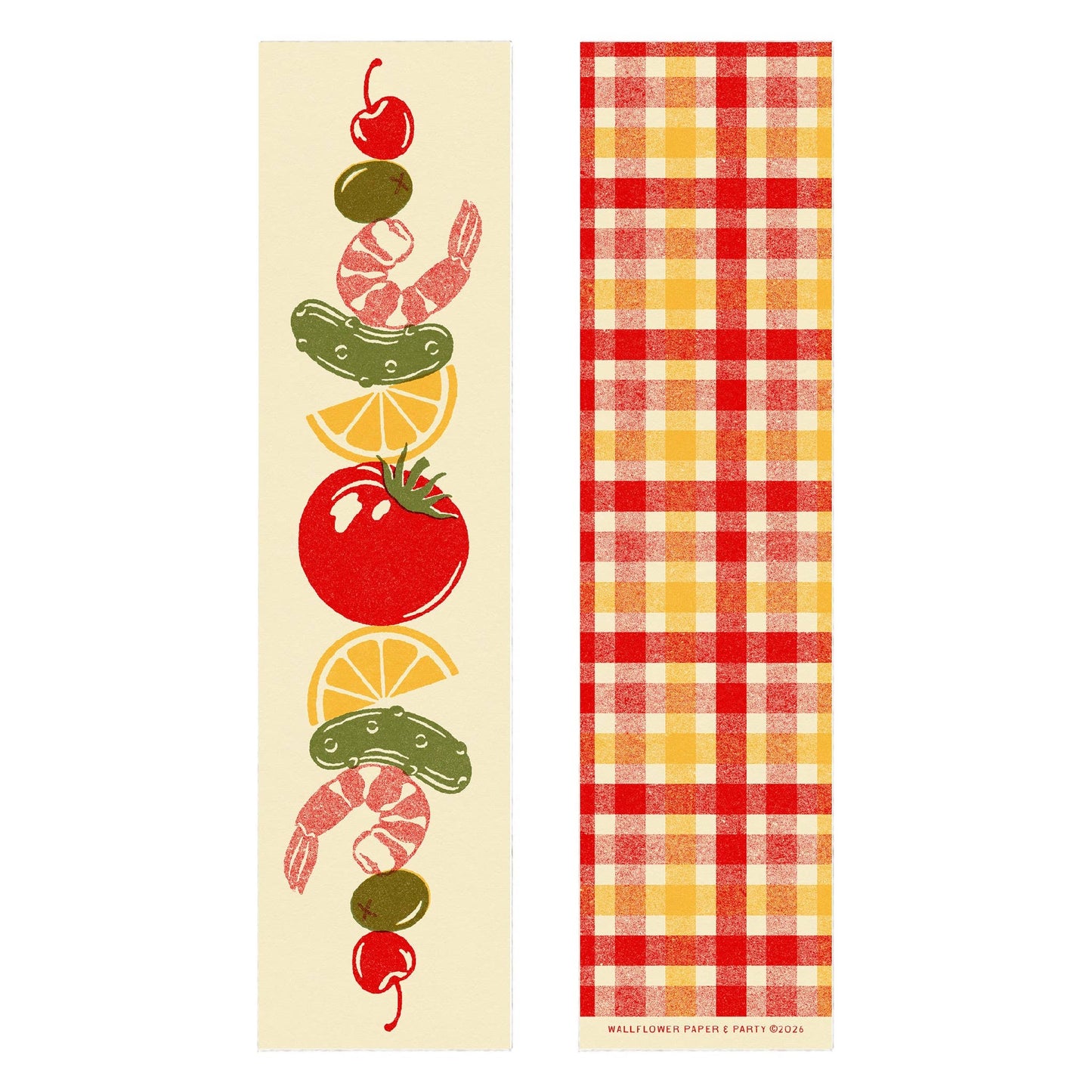 Plaid Food Stack Bookmark